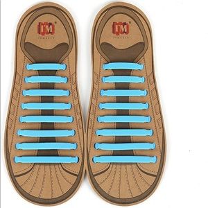Light Blue Silicone No Tie Shoelaces
